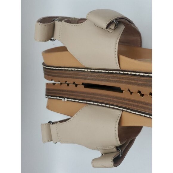 Madewell The Leilah Sandals Platform Chunky Dried Flax Color Womens Size 9 - Picture 6 of 11